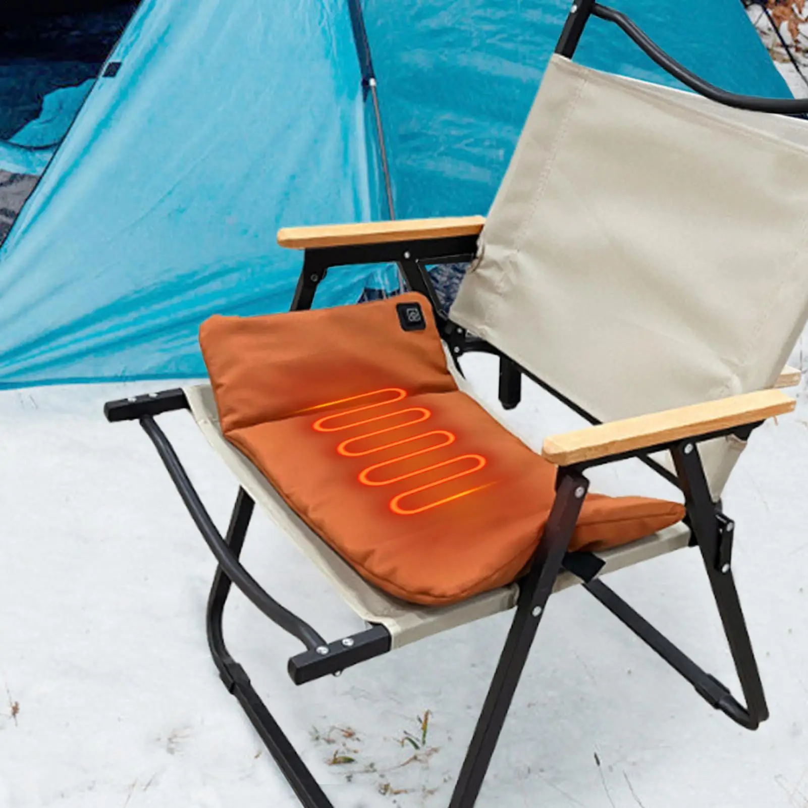 

USB Heated Stadium Cushion, 3-Temperature Control Bleacher Seat Warmer, Portable Foldable Heating Pad for Outdoor Sports Events