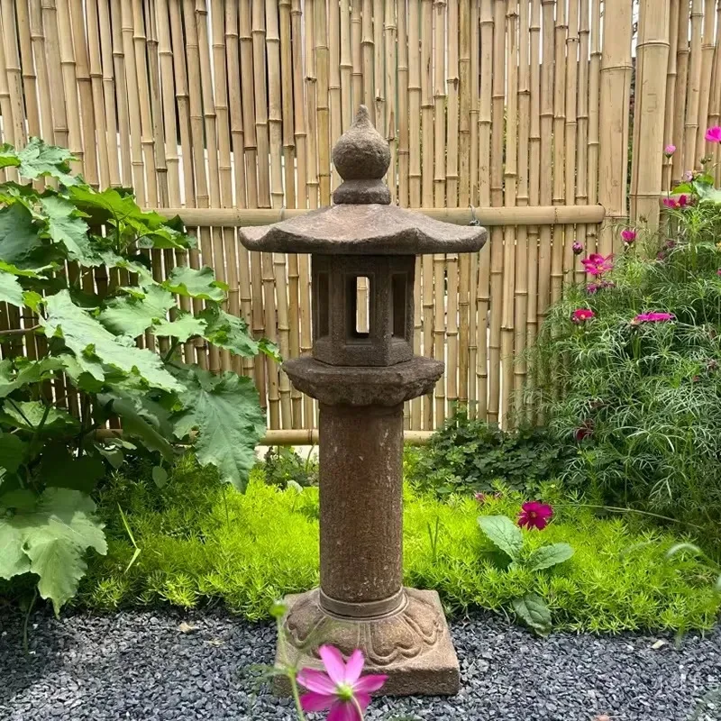 for Japanese Hand Carved Stone Lanterns Customizable Bluestone Antique Style Palace Lantern for Villa Courtyard Outdoor