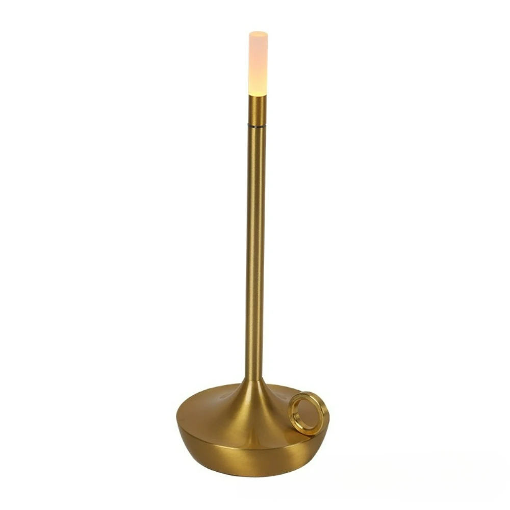 Weatherproof Touch-Control Rechargeable Candle Lamp Decorative Portable Ambient Table Light for Outdoor Camping Hotel Bar & BBQ