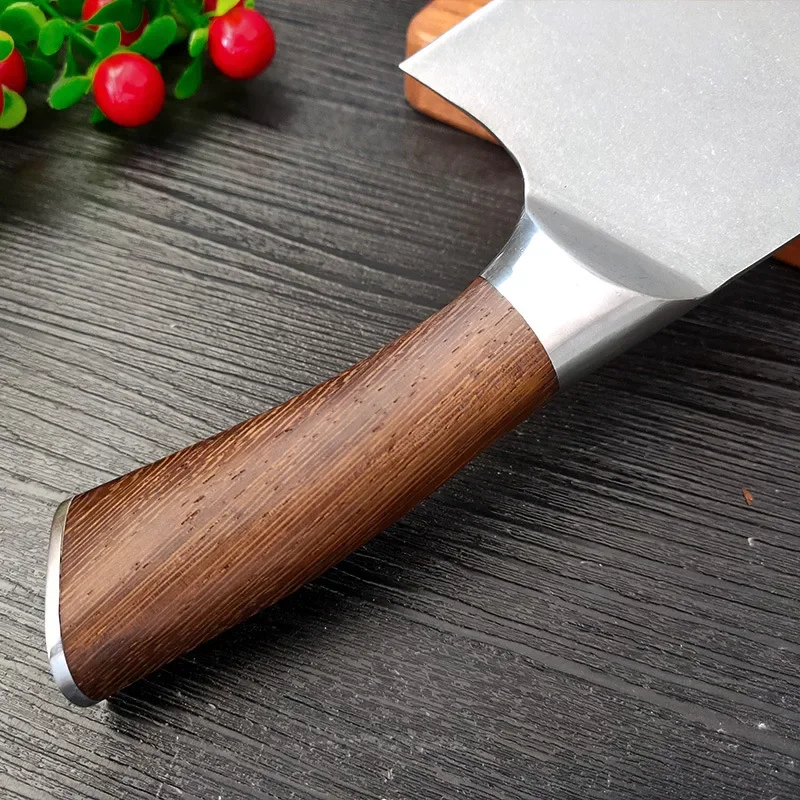 Chinese Kitchen Knife 5Cr15 High Carbon Cleaver Durable Chef Slicing Chopping Knife Ultra Sharp Blade Color Wood Handle Knives