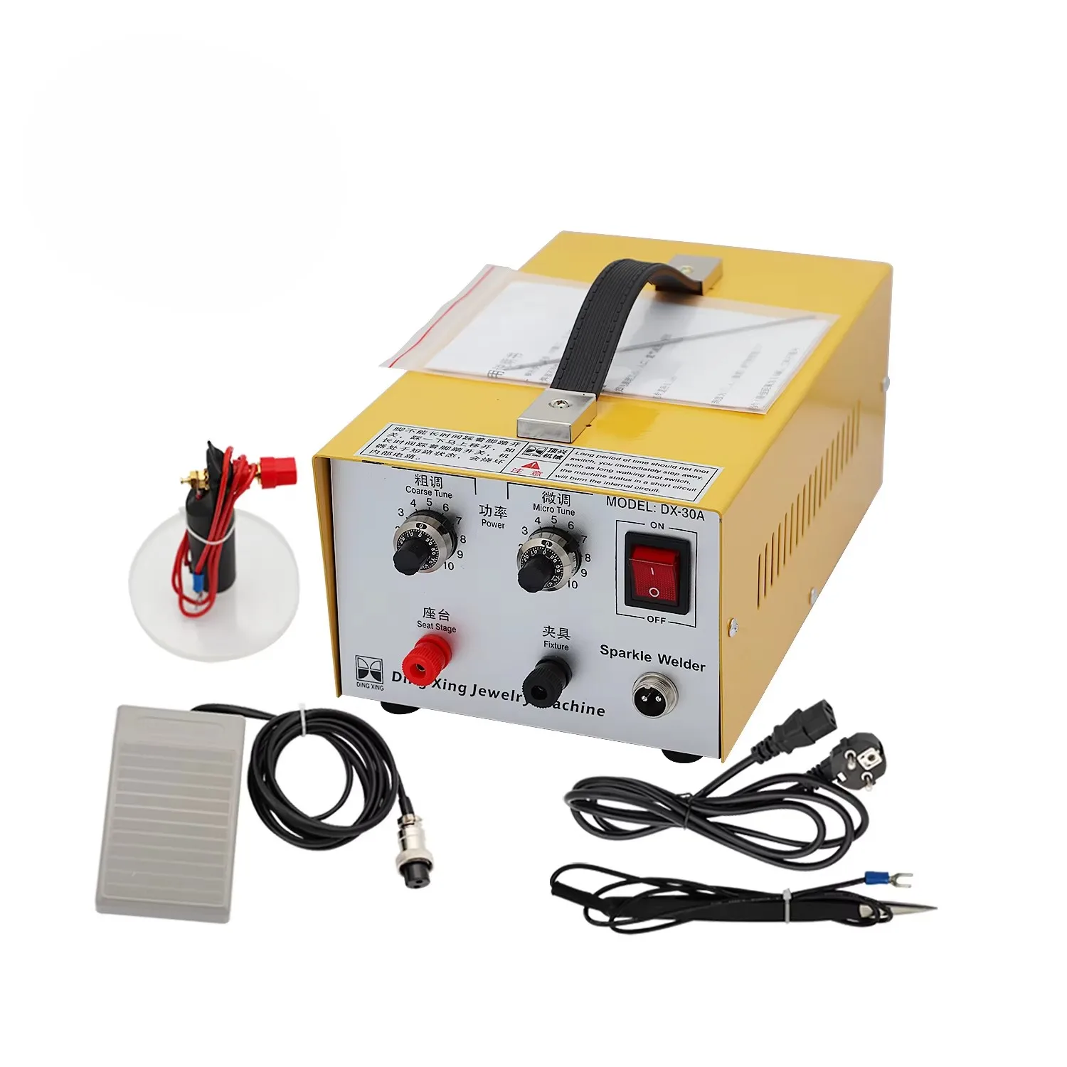 DX-30A المحمولة مجوهرات لحام الذهب والفضة البلاتين آلة لحام المهنية مجوهرات دقيقة بقعة لحام مع دواسة القدم