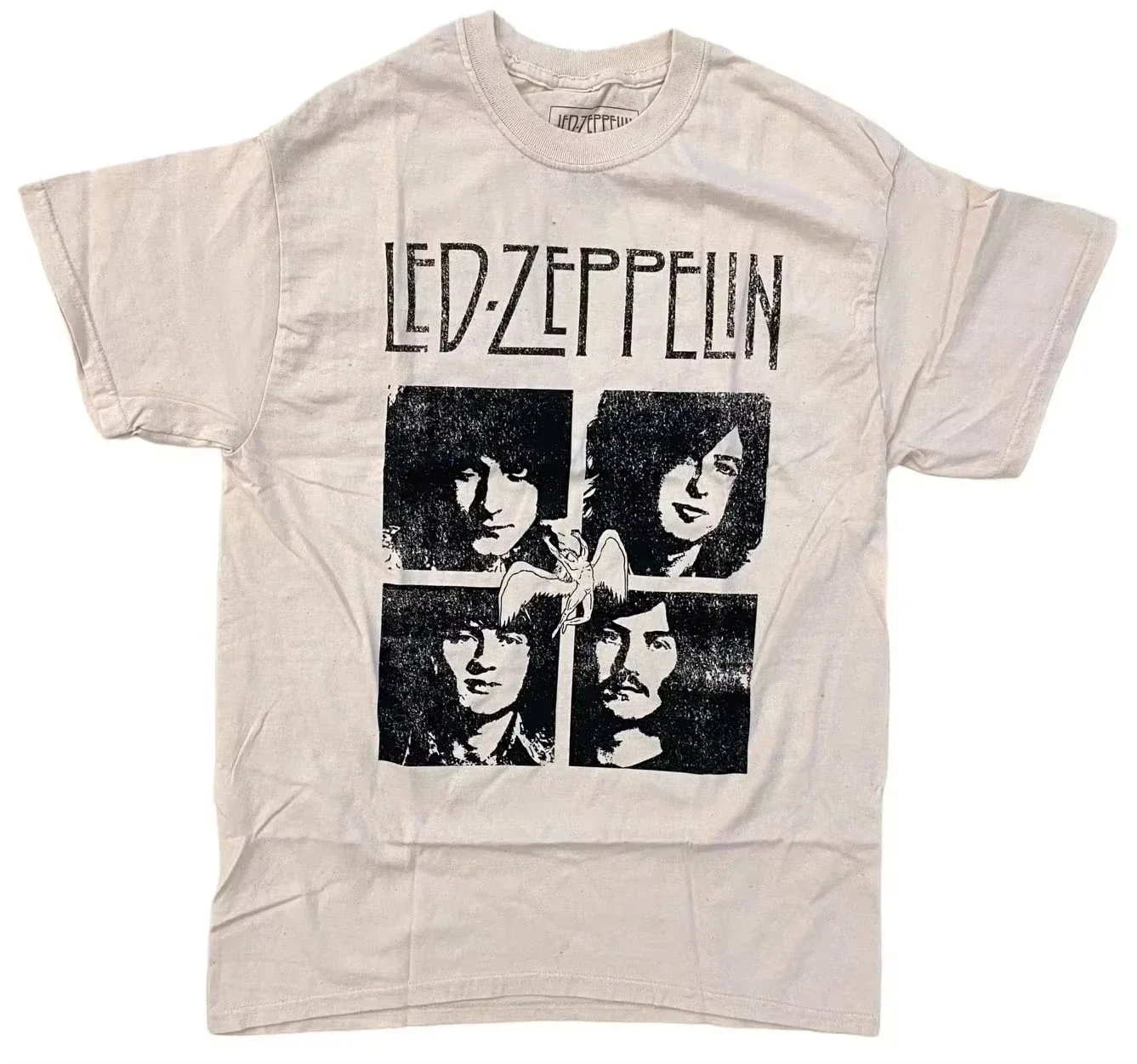 2026 Led Zeppelin Grafik-Baumwoll-T-Shirt für Herren, Kurzarm, Unisex, Oversize, Beliebter Tagesstil, Streetwear V Y2K – Detail 4
