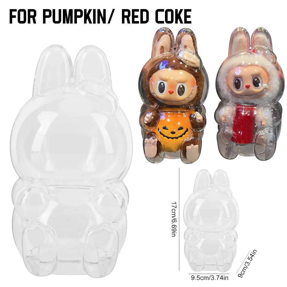 1PC Protective Case For Labubu Protector Cover Dustproof Cover Storage Box Backpack Hanging Decoration