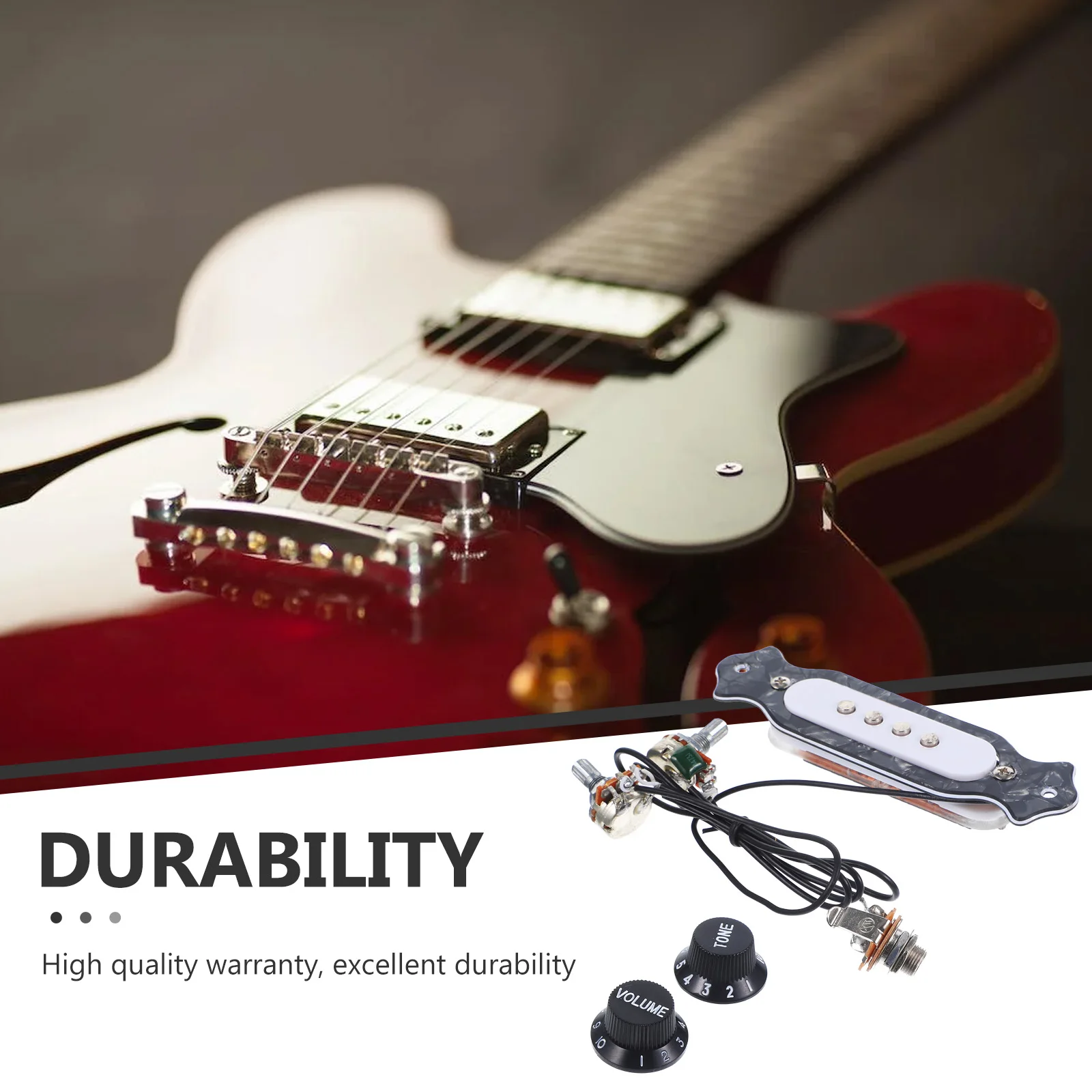 

Four-string Pickup Soundhole with Volume Tone Control Knob Black Pre-wired
