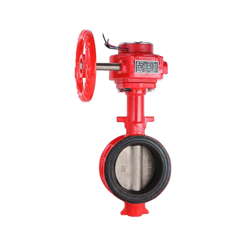 Clamp type turbine explosion-proof signal butterfly valve ball water flow indicator fire sprinkler butterfly valve