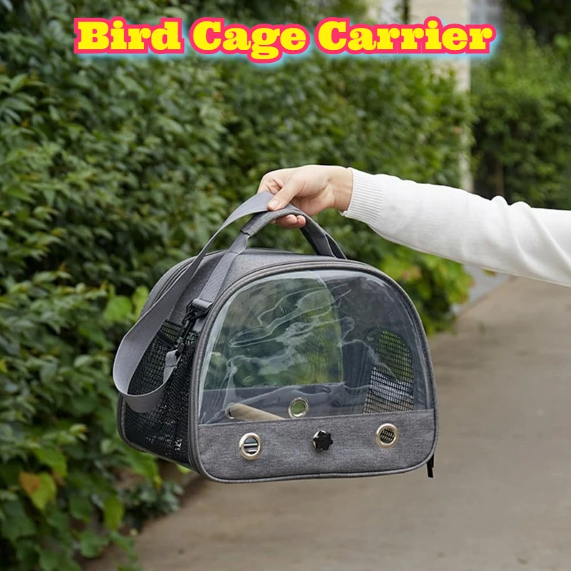 

Wholesale Portable Bird Cage Carrier Travel Bag Parrot Cockatiel Pigeon Foldable PVC Small Pet Enclosure Waterproof Hamster Bird