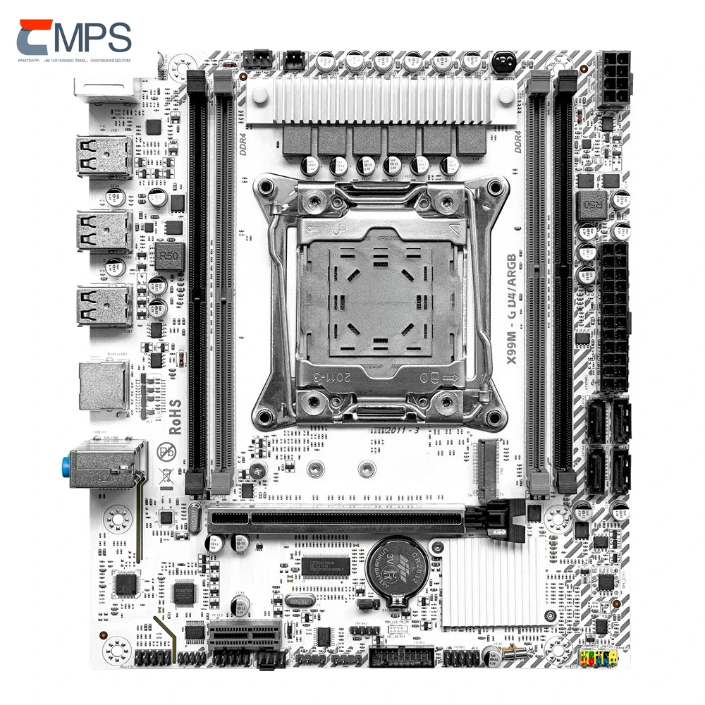 

X99M-G D4 ARGB Motherboard 2011-3 DDR4 USB 3.0 3.0 M.2 for E5 & I7 Gaming PC Build Workstation PC