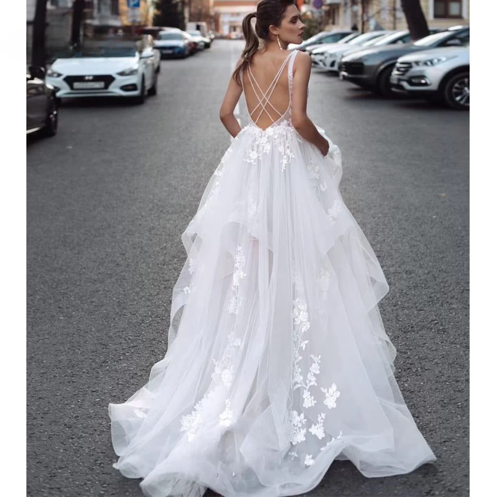 Best Selling Bridal Dresses 2024 Wedding Dress for Woman Robe Bride Women Suitable Request Weddding Brides Party Evening Women's