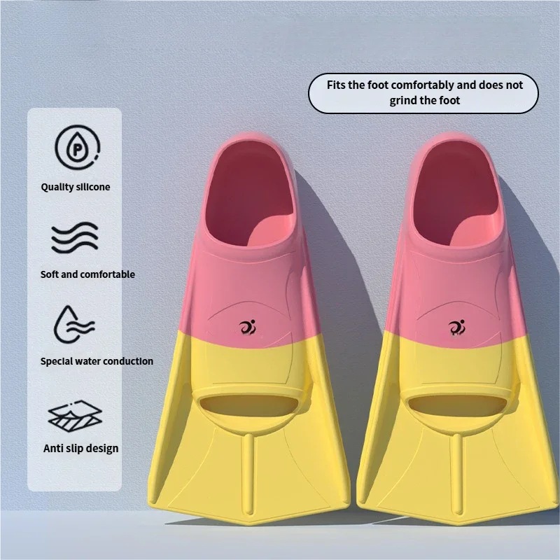 

Ласты для плавания с короткими лезвиями для силы и ловкости. Силиконовые утиные ноги унисекс, идеально подходящие для скоростных тренировок, подводного плавания и плавания на коленях.