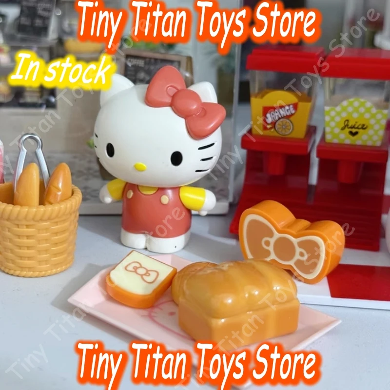 Wonder Moon Sanrio Hello Kitty Kuromi Cinnamoroll Building Block Pretend Play Food Set Bread Bakery Mini Bread Waffle Toys Girls