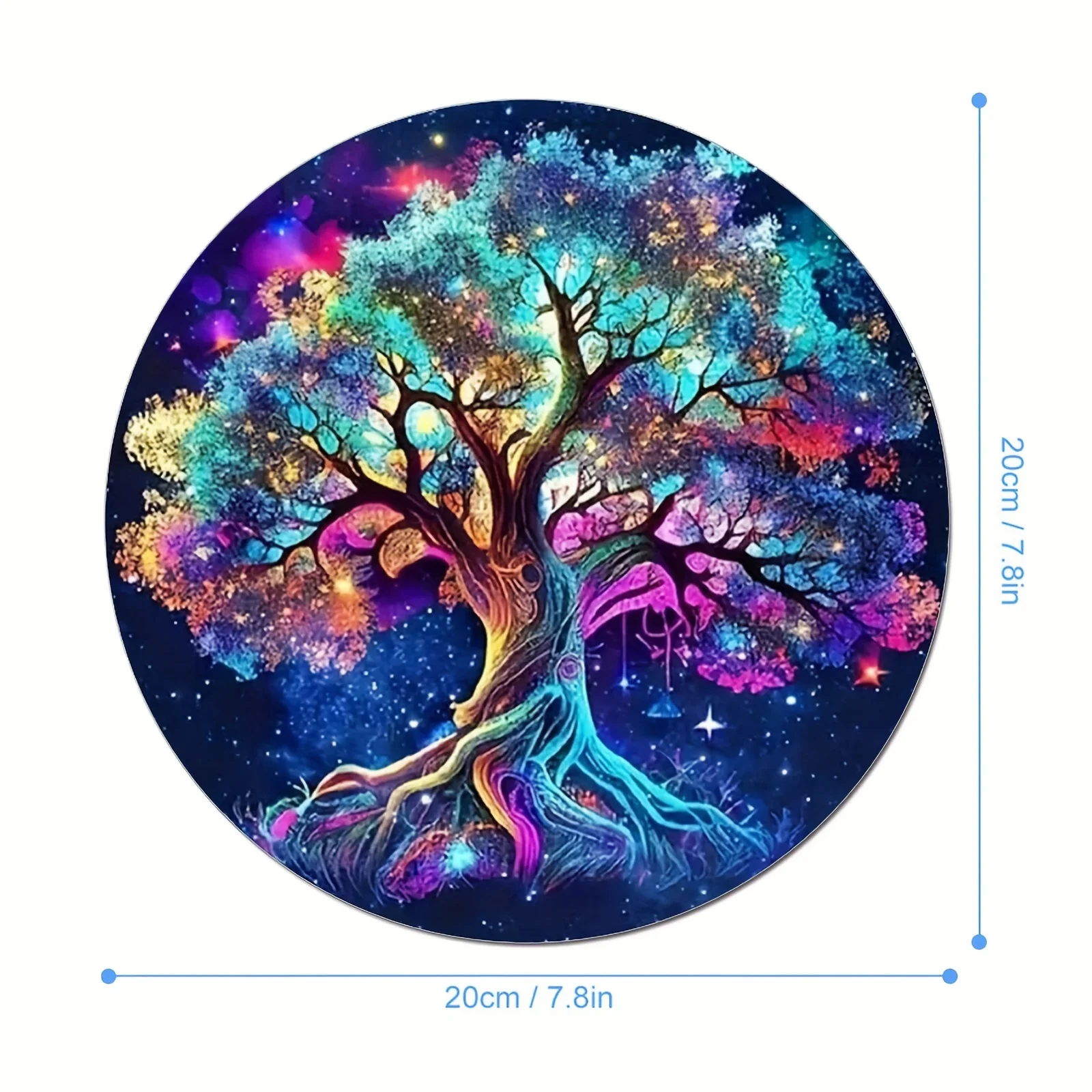 لوحة ماوس مستديرة على شكل شجرة كونية نابضة بالحياة للنساء والفتيات أجهزة كمبيوتر مكتبية مطاطية غير قابلة للانزلاق لأجهزة الكمبيوتر المحمولة وسادات ماوس للمكتب