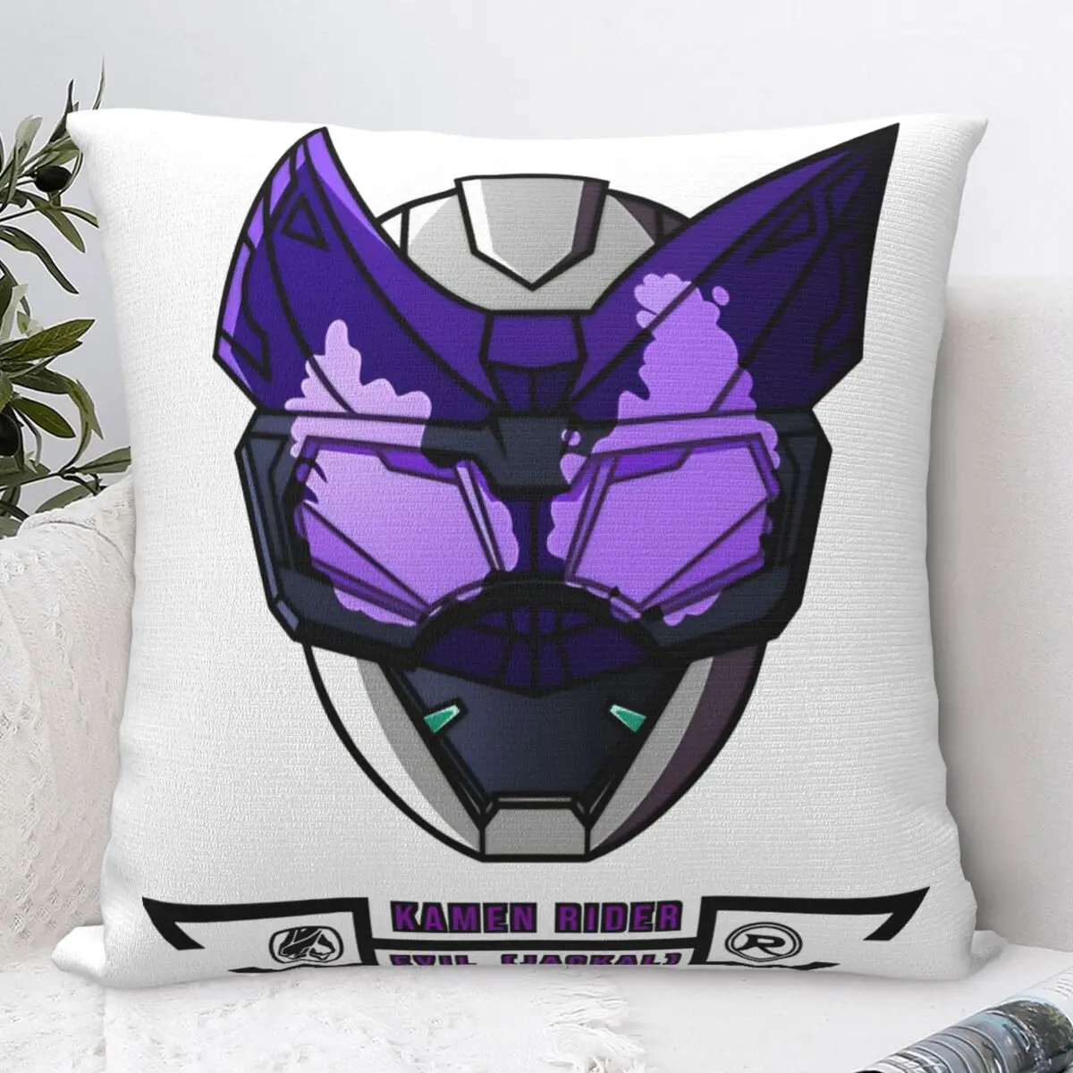 

Cartoon Kamen Rider KR REVICE EVIL JACKAL GENOME Pillowcases Cute Print Home Sofa Throw Pillow Cover Birthday Gift for Kids