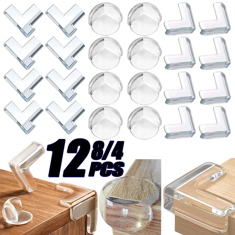 

4/12PCS Transparent Anti Collision Angle PVC Pad Child Safety Corner Guard Baby Collision Proof Protector Table Protection Guard