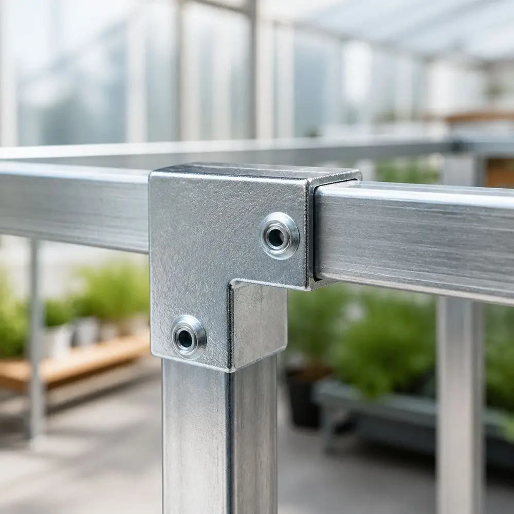 50mm Square Tube Connector Galvanized Steel Thickened Structure Tube Joint Bracket Weld-Free Assembly Multiway Connection