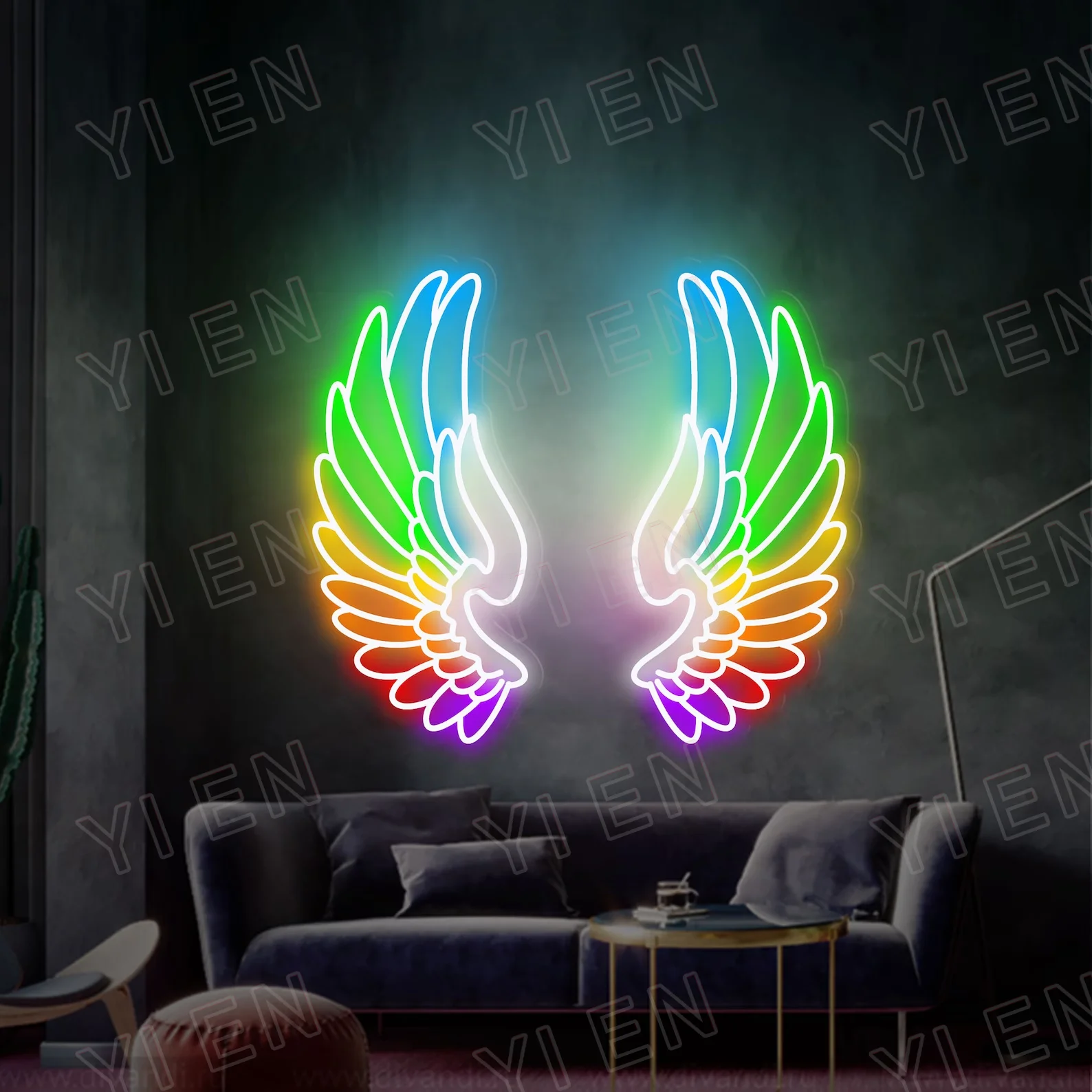 asas do anjo neon signcustom neon sign atividades ao ar livre 01