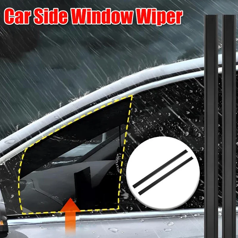 2PCS Car Master/Passenger Universal Side Windows Wipers Multifunctional Windscreen Water Fog Removal Wipers Auto Accessories