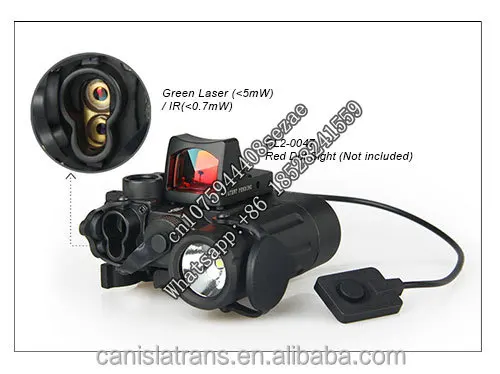 Tactical light DBAL-D2 Dual Beam Aiming Green with IR LED Illuminator Red flashlight sight HK15-0074