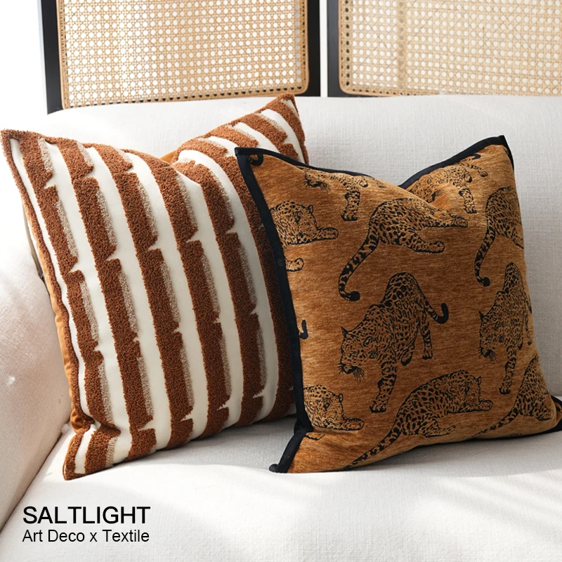 Geometric Salt And Light Vintage Style Embroidered Towel Sofa Pillow Living Room Decorative Cushion Bedroom Bed Headrest