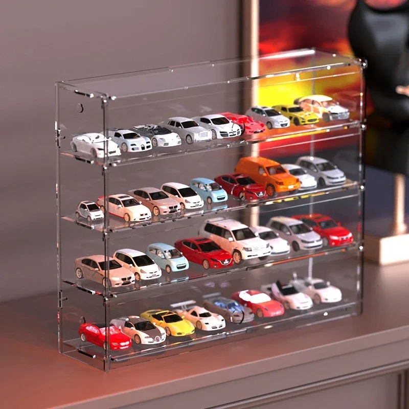 

Car model Domeka, model dust-proof multi-layer box, transparent storage display cabinet