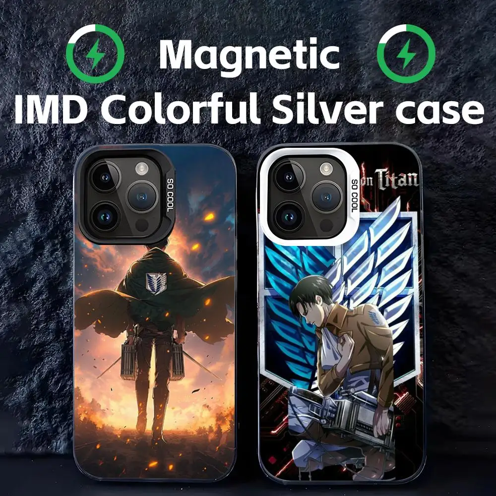 Чехол для телефона A-attack on Titan L-Levi, белый магнитный, цветной, серебристый, подходит для iPhone 16, 15, 14, 13, 12, 11 Pro Max Чехол для телефона A-attack on Titan L-Levi, белый магнитный, цветной, серебристый, подходит для iPhone 16, 15, 14, 13, 12, 11 Pro Max