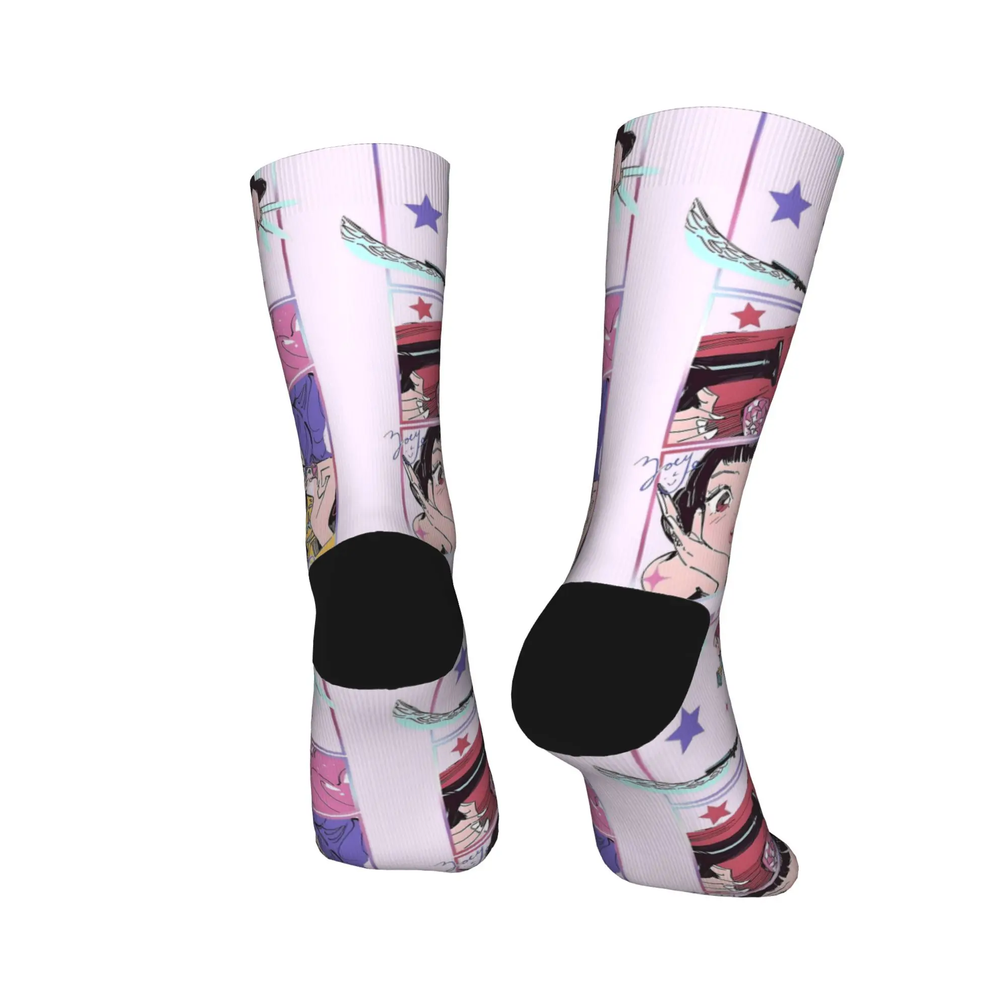 Hommes chaussettes bébé Saja KPop chasseurs de démons Chibi Art bas antibactérien chaud doux chaussettes automne gothique graphique cyclisme chaussettes