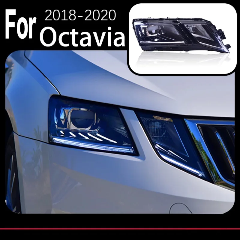 Car Styling Head Lamp for Octavia Headlight 2018-2021 New Octavia LED Headlight DRL LED Projector Lens Auto Accessories