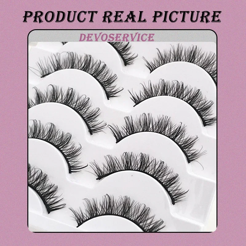 DEVOSERVICE Lashes DD Curl Sexy 3D Mink Eyelashes Natural Fluffy Japan Manga False Eyelash Korean Makeup Eye Lash Wholesale