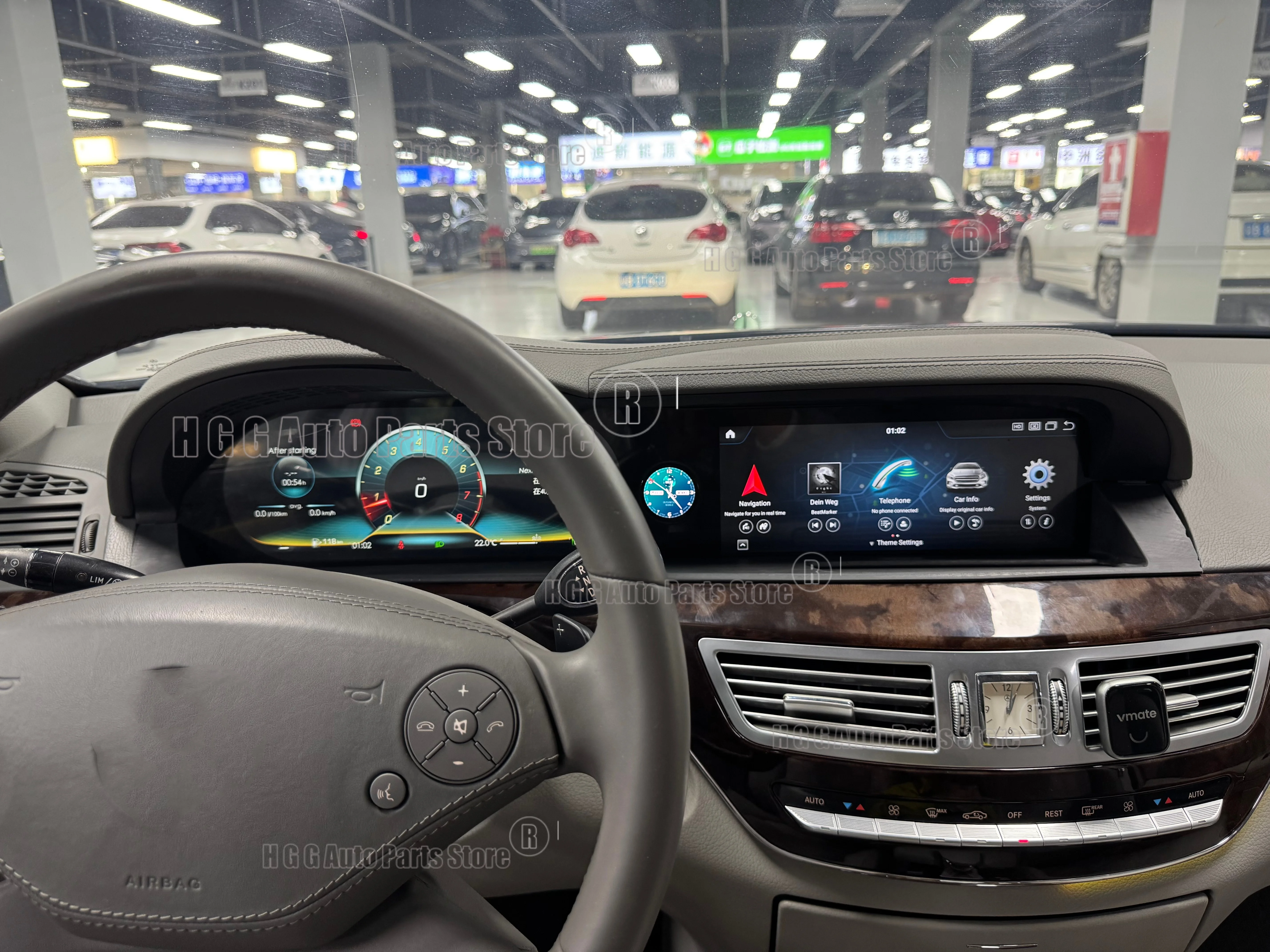 

Двойной цифровой одометр с экраном для Mercedes-Benz S W221 2006-2013, GPS-навигация, мультимедийный проигрыватель, CarPlay