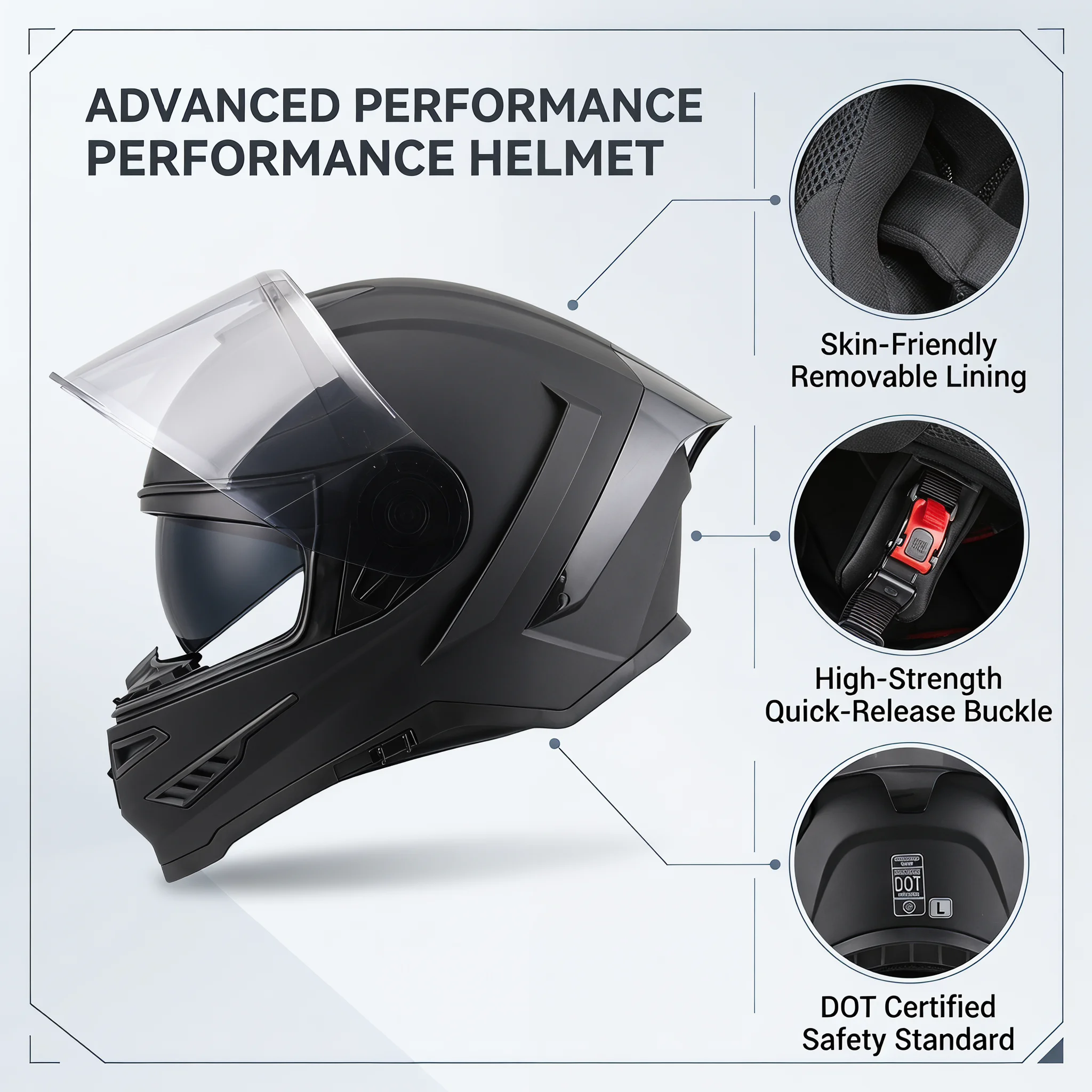 819 Uchoose DOT Approved Full - Motorcycle Gear Helmets recension och pris