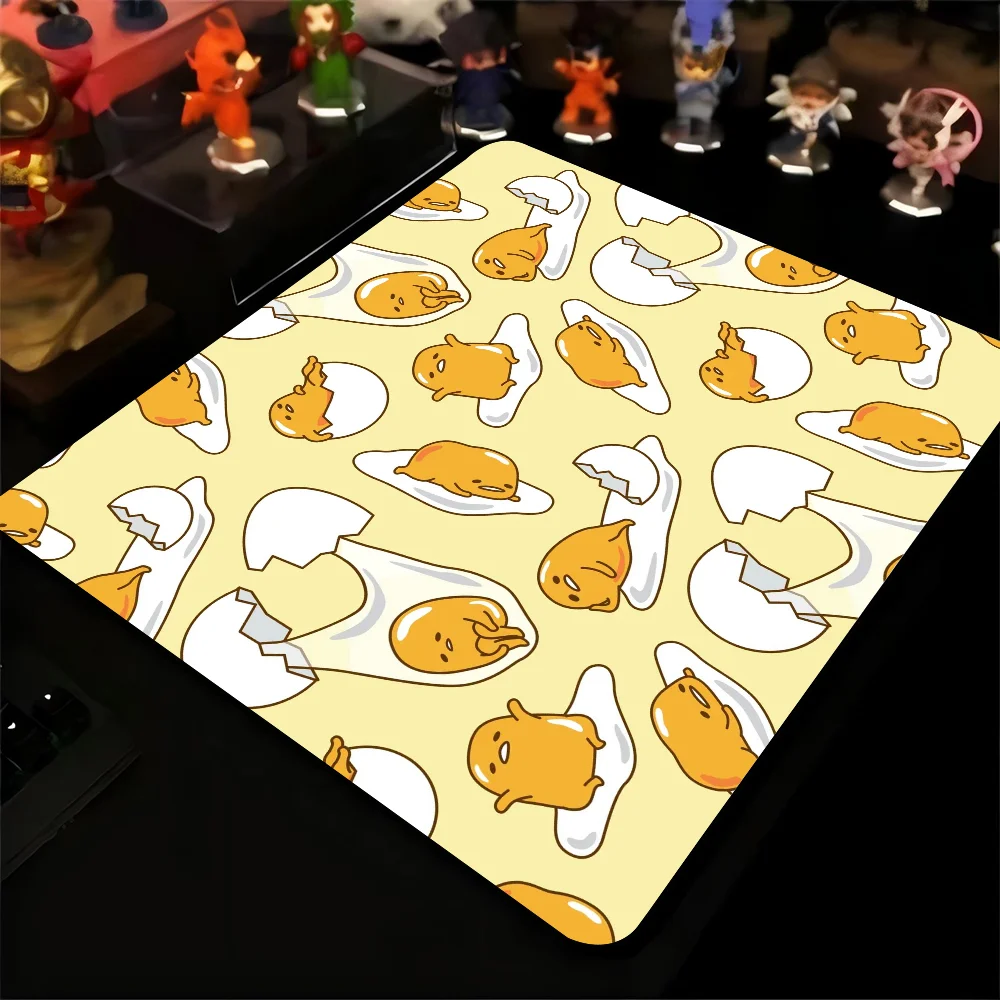 Yellow Cartoon G-Gudetama Mousepad Small LockEdge Mouse Pad For Gamers Computer Desk Pad Anti-slip Rubber