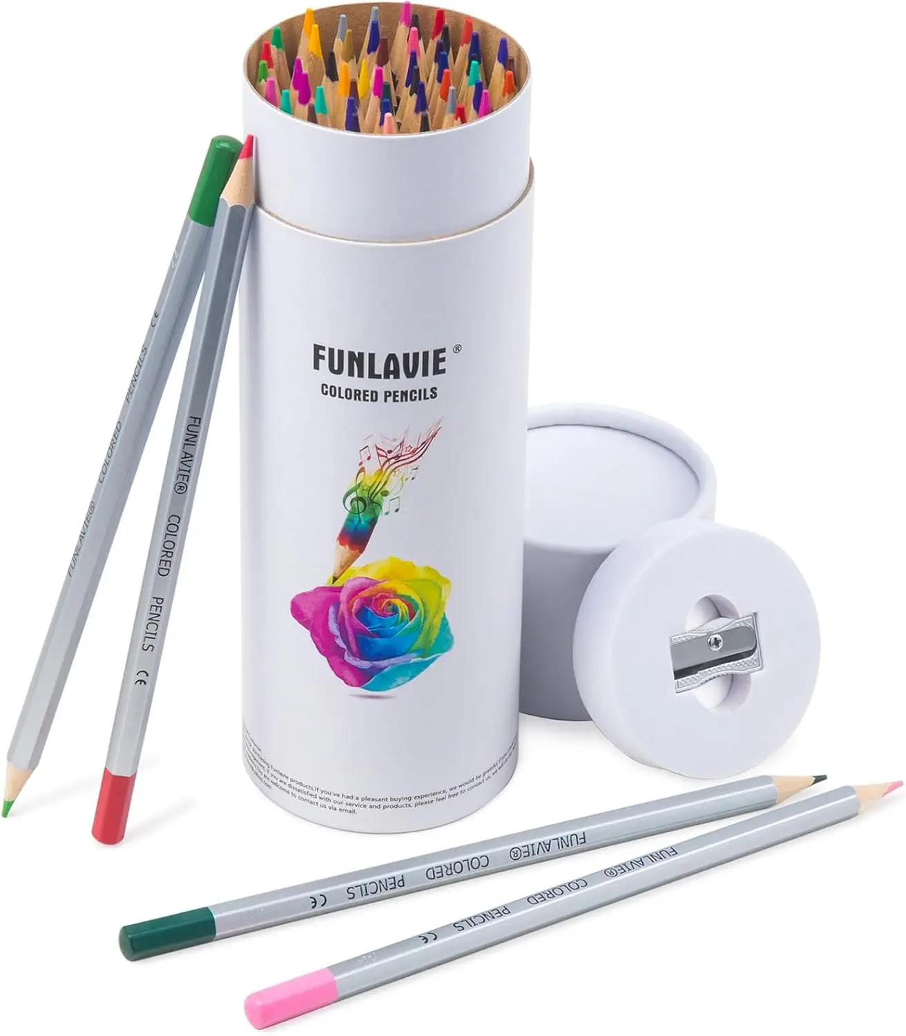 

48 Colored Pencils for Adult Coloring Books, Soft Core Drawing Set for Sketching & Painting, Art Supplies with Sharpener
