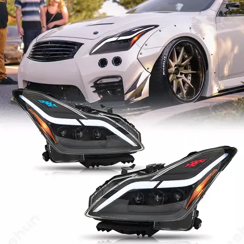 인피니티 G37 Q60 쿠페용 LED 헤드라이트, 전조등, 방향 지시등, 2 문짝 2008 2015