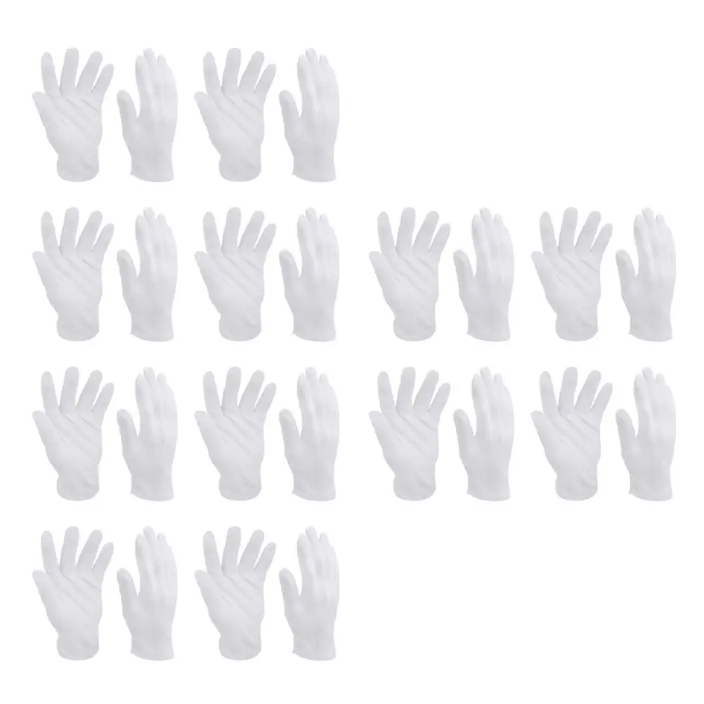 

12 Pairs Cotton Labor Protection Gloves Thickened White Comfortable Safety Work Gloves for Gardening Cleaning Industrial Use