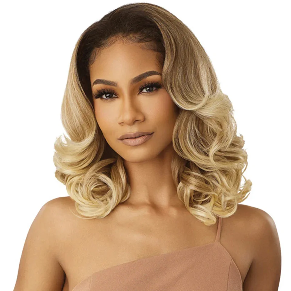 

Ombre Blonde Synthetic Hair Bundle 12 Inch Short Bundles Hair Extension Body Wave High Temperature Fiber Bundles For All Seasons