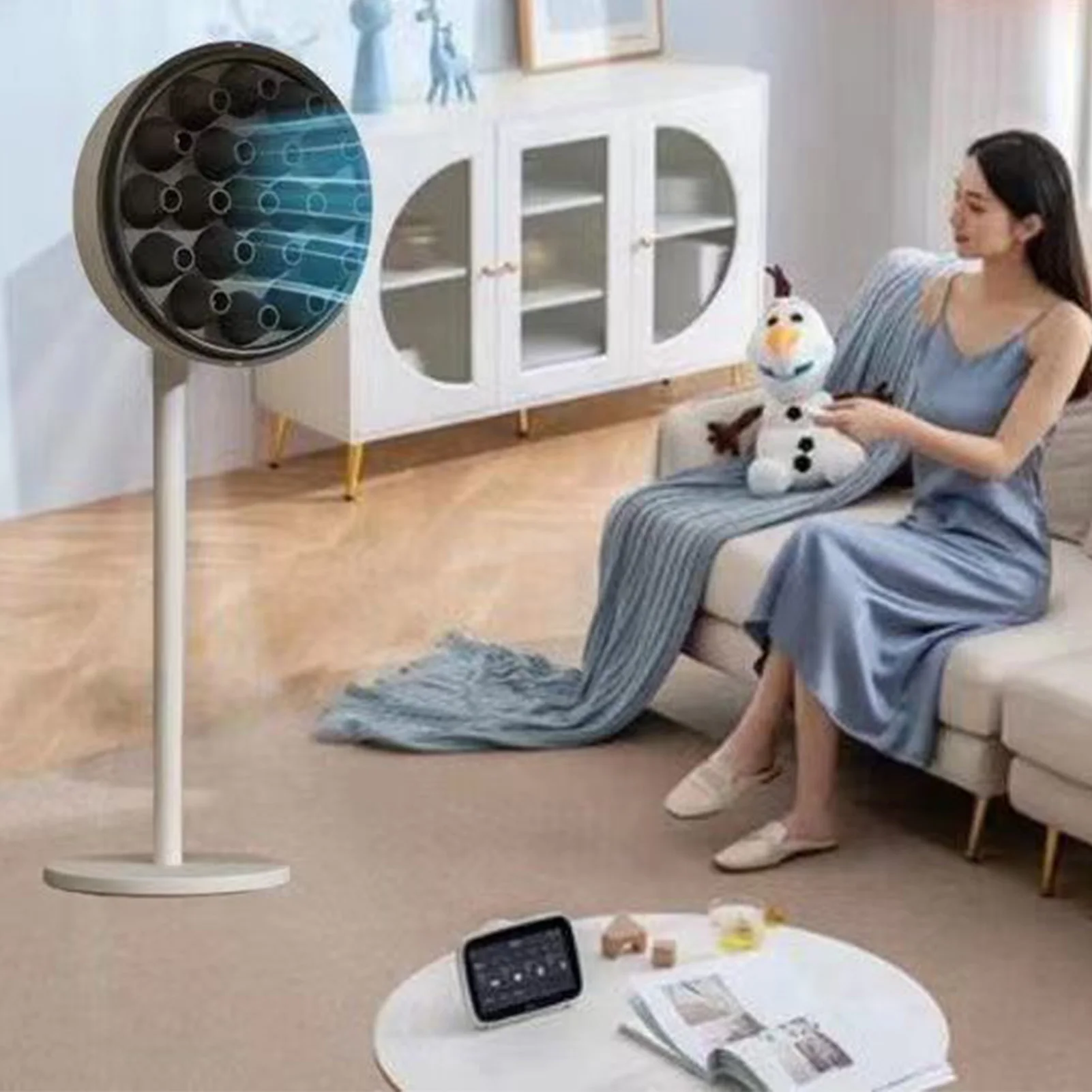 Fans cover 37.5cm Diameter Air Conditioners Tower Fan Self-made Physical Cooling Fan For Bedroom Living Room Office