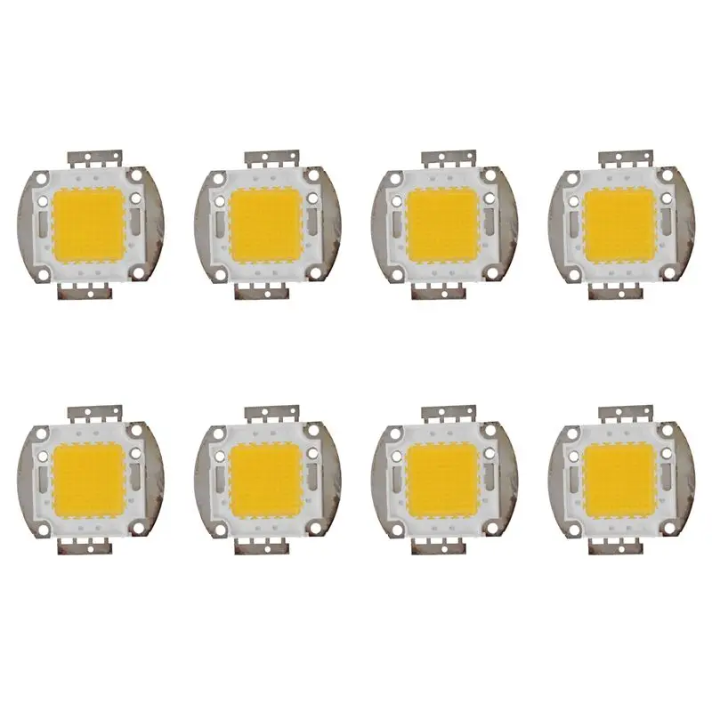 8X 100W LED Lamp High Power Chip DIY Lamp Light Lighting Warm White