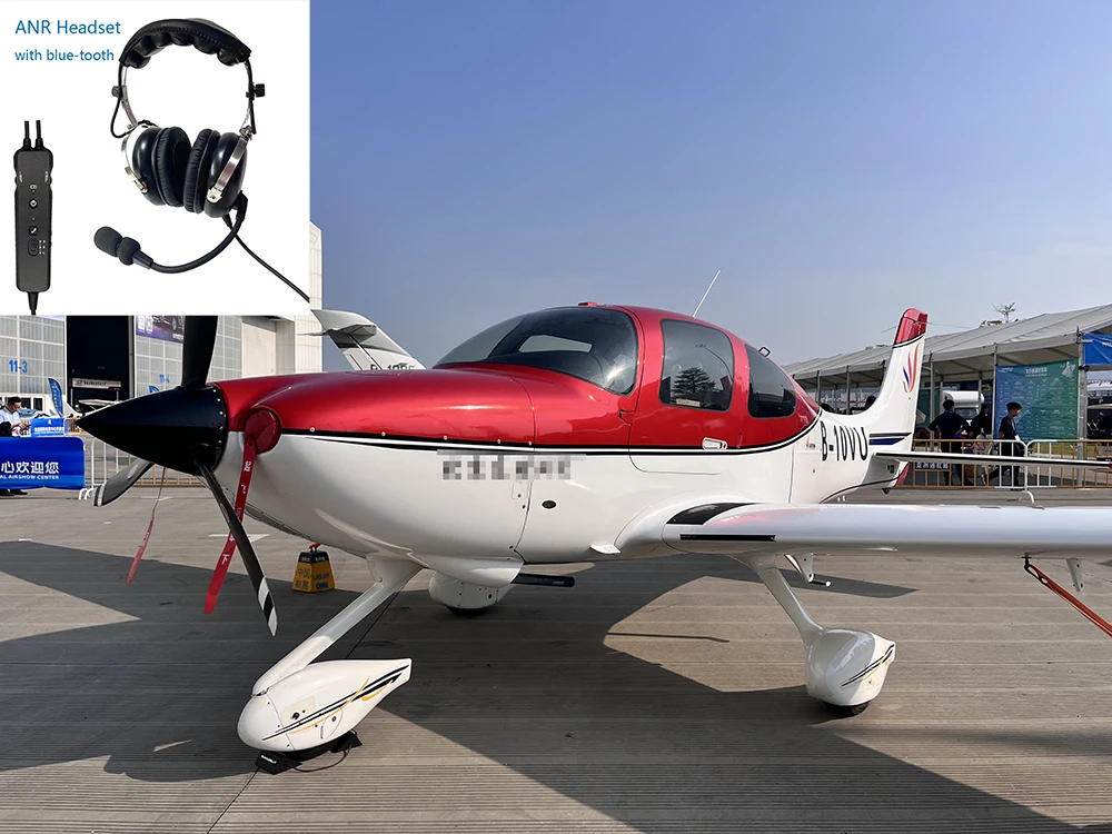 Auriculares de aviación profesionales con ANR y Bluetooth para piloto