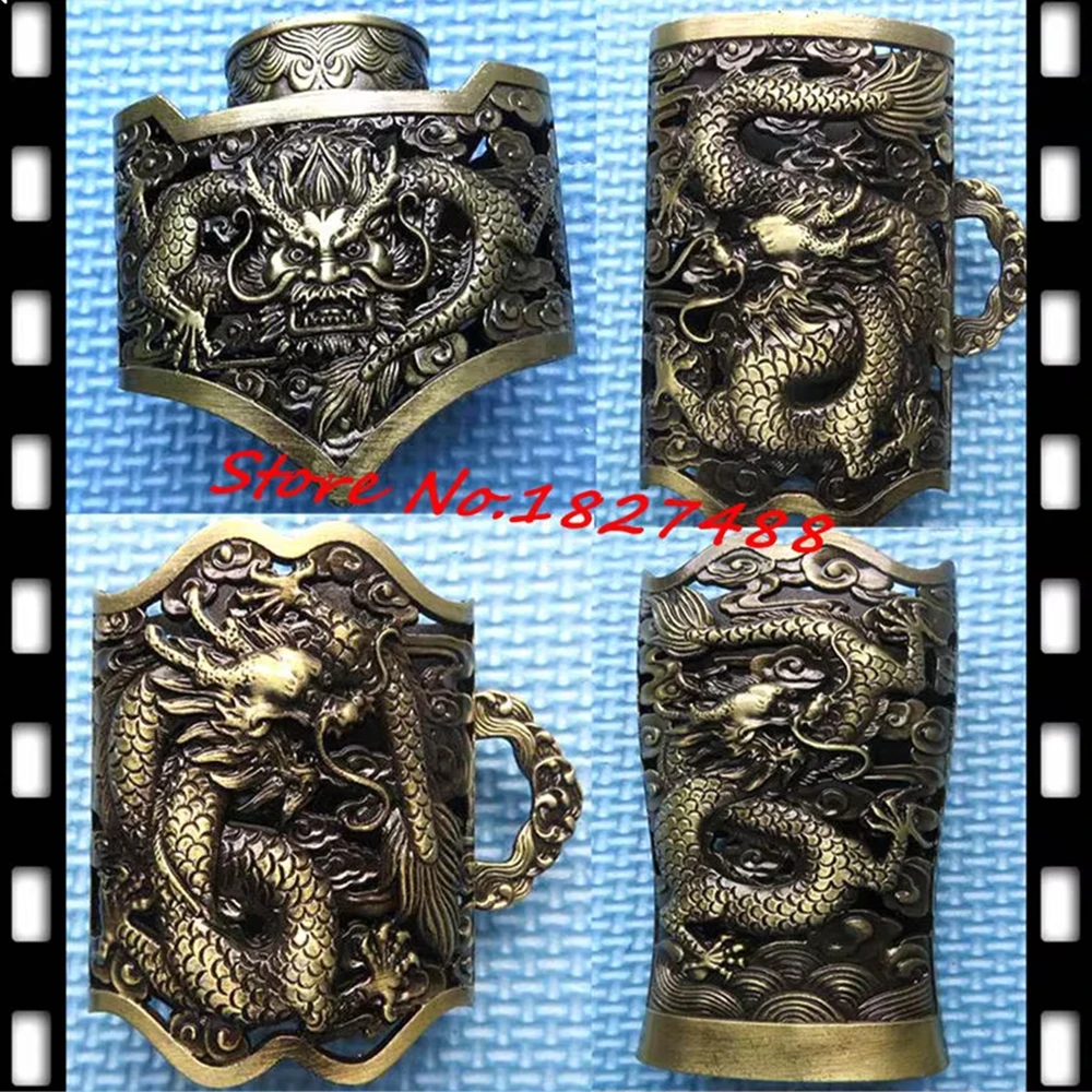 

A Suit Of Chinese KungFu Dao Sword Fittings Alloy Carving Dragon Guard Han Dynasty Jian Parts Wonderful Metal Crafts