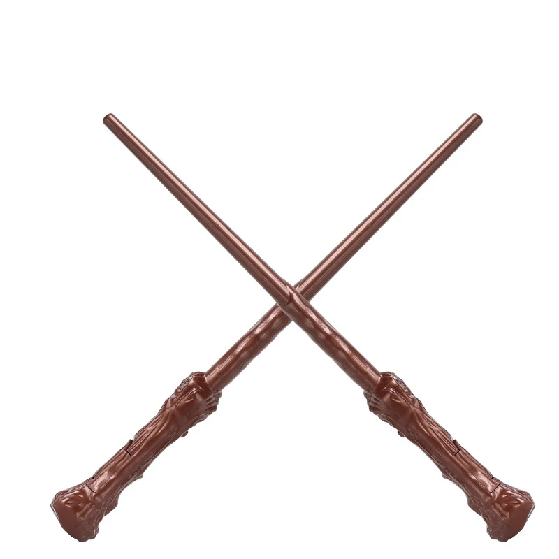 New Luminous Sound Witches Wizard Magic Staff Halloween Party Plastic Imitation Wood Wand Suitable Adult Children Unisex Cosplay