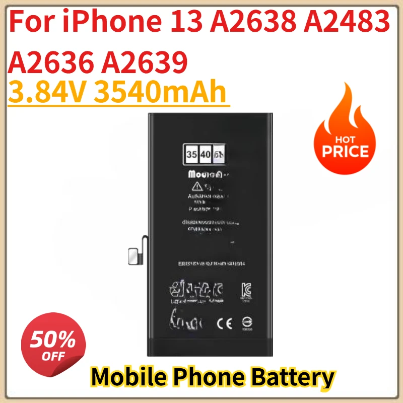 

High Quality New 3.84V 3540mAh Mobile Phone Battery For iPhone 13 A2638 A2483 A2636 A2639