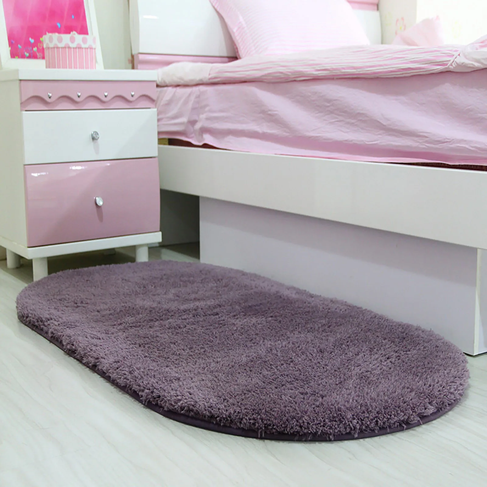 Non-Slip Tpr Backing Mats Comfortable & Soft Bedroom Floor Mat Fluffy Cozy Water Absorption Bath Mats Long Hair Bathroom Carpets