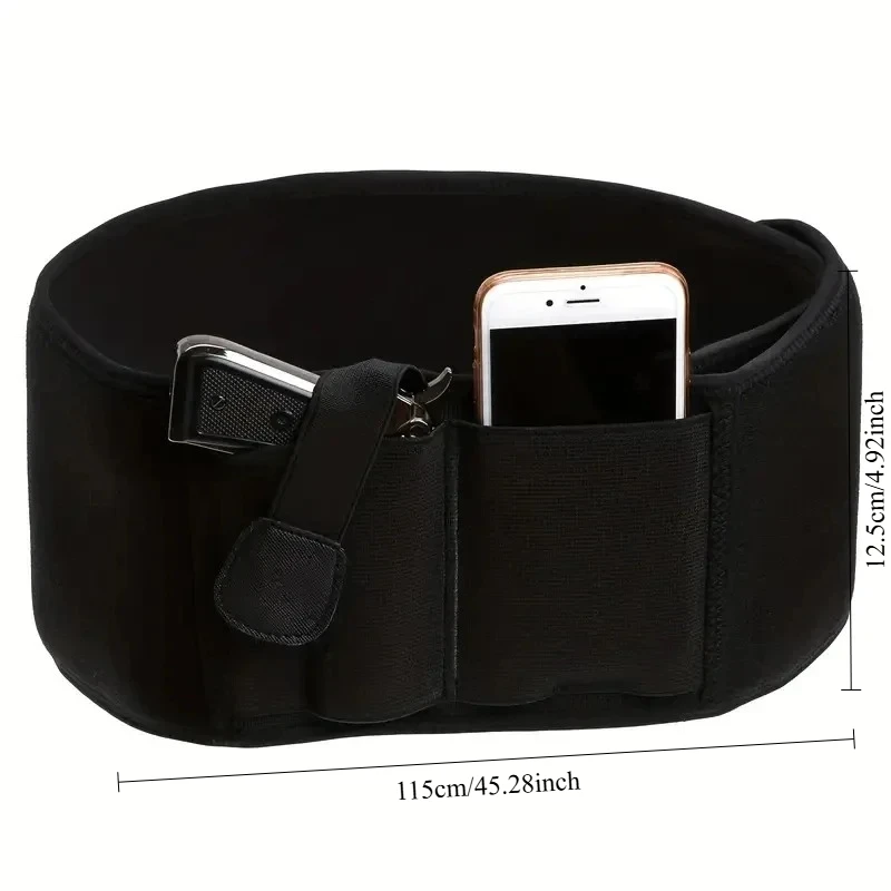 Coldre Tático para Arma de Caça e Fitness para Cinto de Cintura - Bolsa de Celular Portátil para Transporte Oculto e Defesa Abdominal Discreta