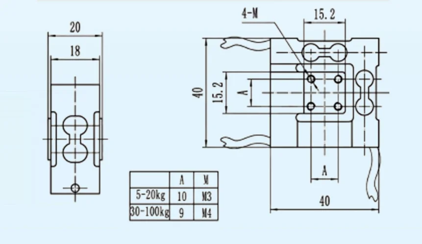 Force Sensor High Accuracy 5~20kg 30~100kg Three Dimensional Force Sensor