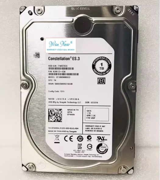

Дисковый накопитель для корпоративного использования Dell 0T4XNN 1T SATA 7.2K 3.5 ST1000NM0033
