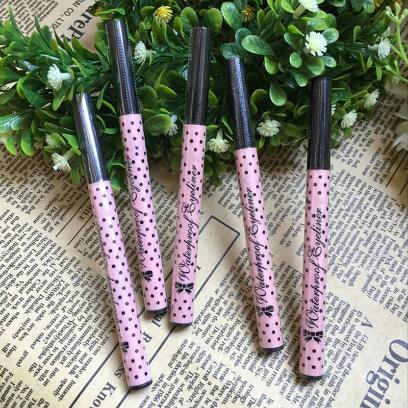 1PCS Fast Dry Eye Liner Liquid ดินสอสีดำกันน้ำปากกาอายไลเนอร์เครื่องมือแต่งหน้าง่ายต่อการสวมใส่ไม่มีรอยเปื้อนสำหรับสตรี