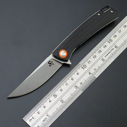 Cuchillo de bolsillo plegable ST1, herramienta EDC con mango D2 Micarta/G10 para trabajar al aire libre, senderismo, colección de Camping