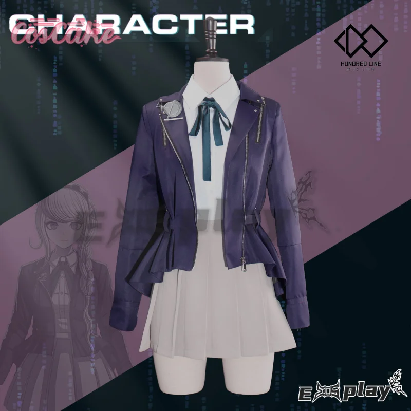 

HUNDRED LINE -Last Defense Academy- Kirifuji Nozomi Cosplay Costume Halloween JK Uniform Coat Skirt Shirt Tie Campus Woman Set