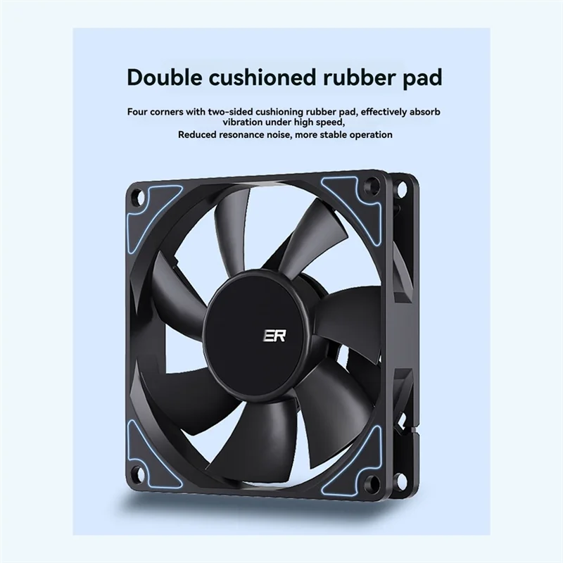 AU61-حافظة كمبيوتر 80 مم 4-Pin PWM مروحة تبريد رفيعة للغاية لتدفق الهواء العالي 1200-3000 دورة في الدقيقة مروحة تحمل FDB قابلة للتتالي