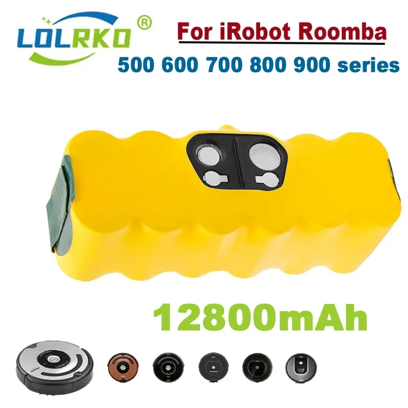 14.4V Replacement NI-Mh Battery for IRobot Roomba 500 600 700 800 Series Roomba 880 760 530 555 560 581 620 650 12800mAh