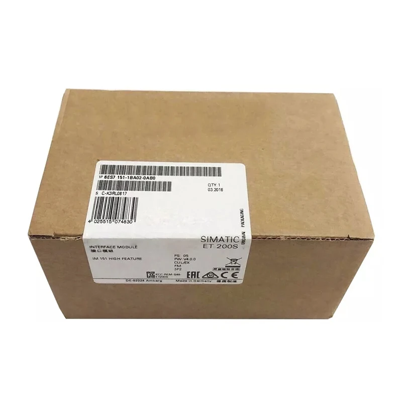 Brandnew original 6es7151-1ba02-0ab0 et200s série plc controlador microcontroladores fpga suporte técnico disponível estoque local